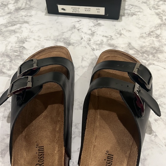 ALDO ROSSINI Men’s Black Bona-2 Sandal Size 11 New In Box - Picture 9 of 16